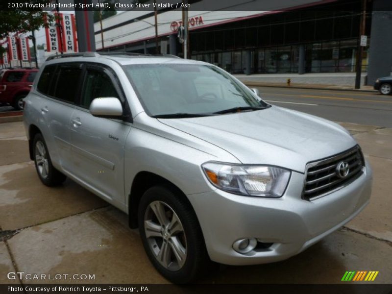 Classic Silver Metallic / Ash 2010 Toyota Highlander Sport 4WD