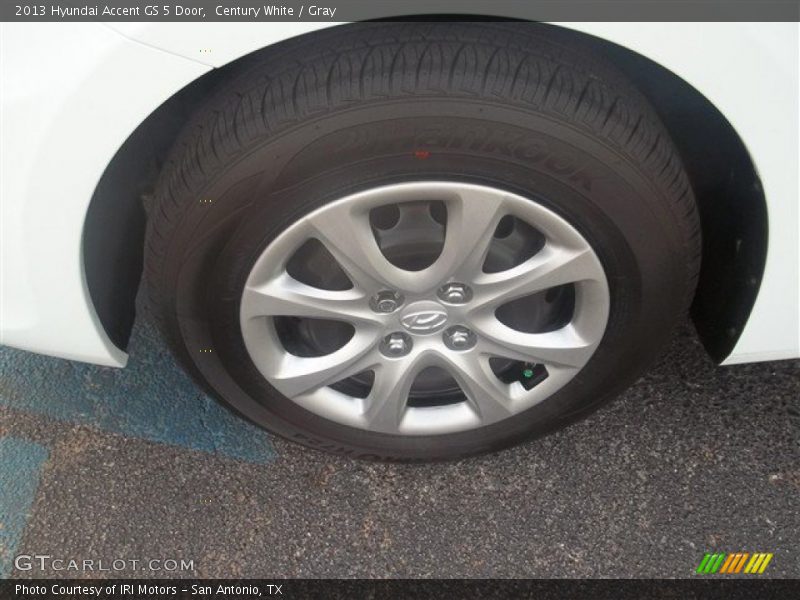 Century White / Gray 2013 Hyundai Accent GS 5 Door