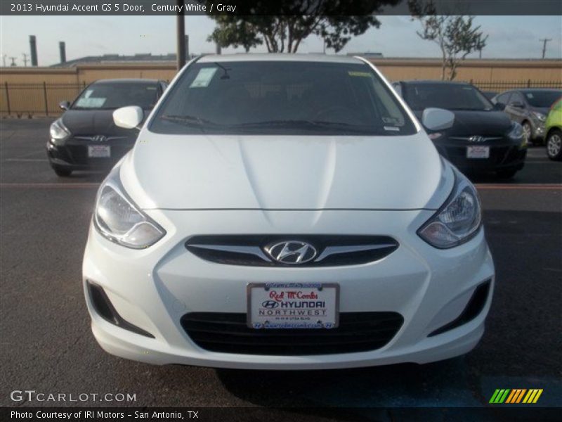 Century White / Gray 2013 Hyundai Accent GS 5 Door