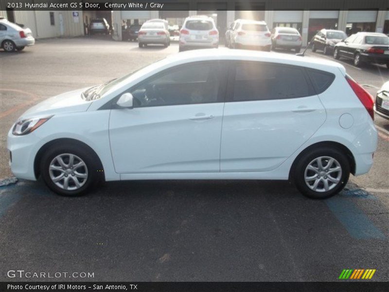 Century White / Gray 2013 Hyundai Accent GS 5 Door