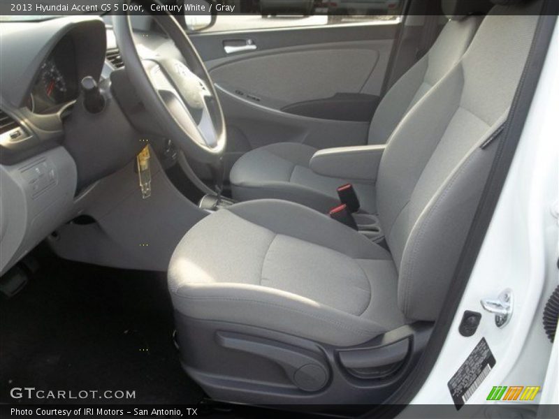 Century White / Gray 2013 Hyundai Accent GS 5 Door