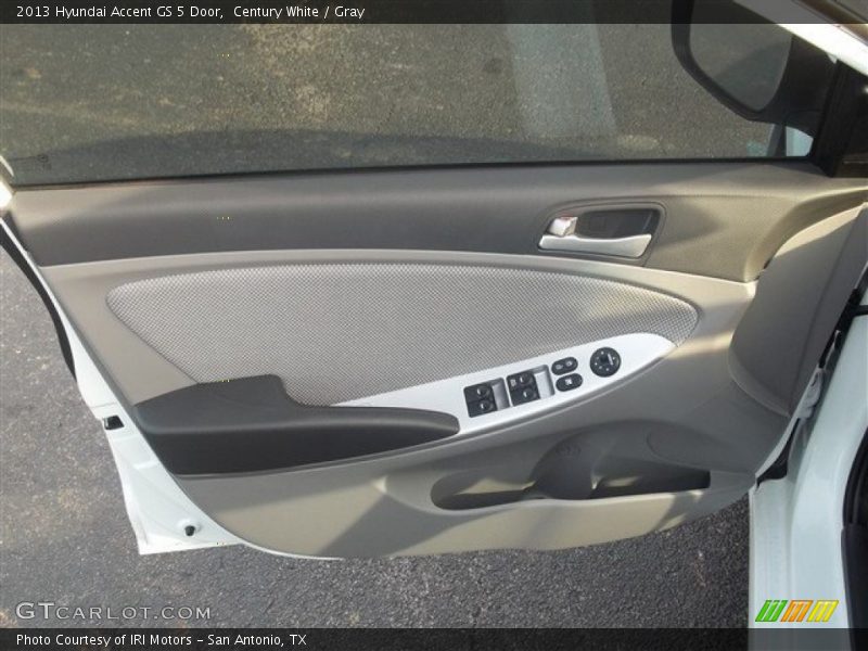 Century White / Gray 2013 Hyundai Accent GS 5 Door