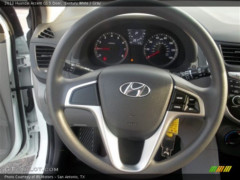 Century White / Gray 2013 Hyundai Accent GS 5 Door