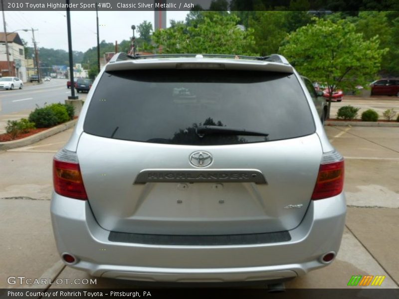 Classic Silver Metallic / Ash 2010 Toyota Highlander Sport 4WD