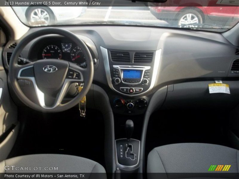 Century White / Gray 2013 Hyundai Accent GS 5 Door
