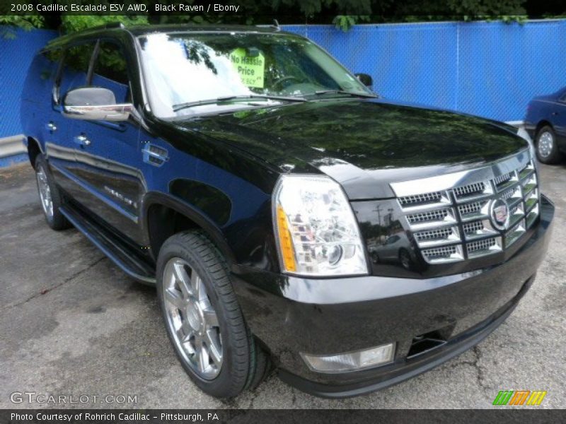 Black Raven / Ebony 2008 Cadillac Escalade ESV AWD