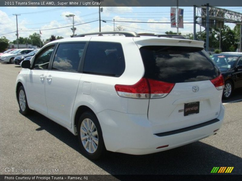 Super White / Light Gray 2011 Toyota Sienna LE AWD