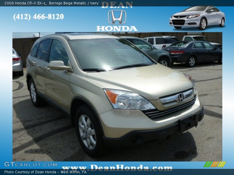 Borrego Beige Metallic / Ivory 2009 Honda CR-V EX-L