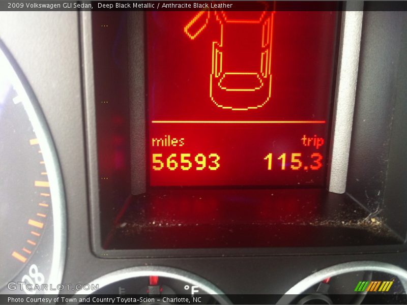 Deep Black Metallic / Anthracite Black Leather 2009 Volkswagen GLI Sedan