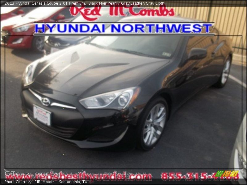 Black Noir Pearl / Gray Leather/Gray Cloth 2013 Hyundai Genesis Coupe 2.0T Premium