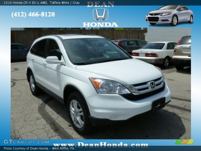 Taffeta White / Gray 2010 Honda CR-V EX-L AWD