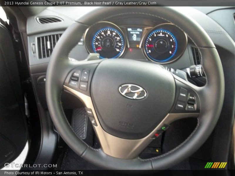 Black Noir Pearl / Gray Leather/Gray Cloth 2013 Hyundai Genesis Coupe 2.0T Premium