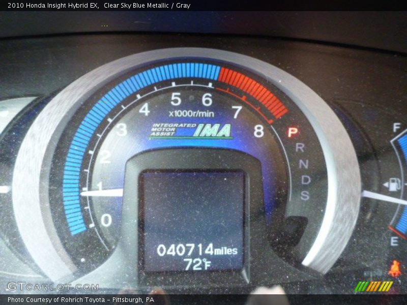 Clear Sky Blue Metallic / Gray 2010 Honda Insight Hybrid EX