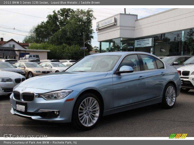 Liquid Blue Metallic / Saddle Brown 2013 BMW 3 Series 328i Sedan