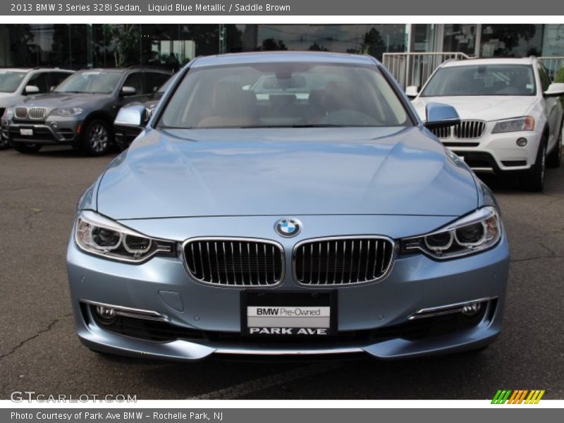 Liquid Blue Metallic / Saddle Brown 2013 BMW 3 Series 328i Sedan