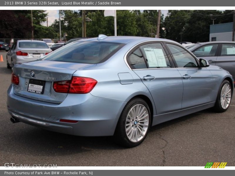 Liquid Blue Metallic / Saddle Brown 2013 BMW 3 Series 328i Sedan