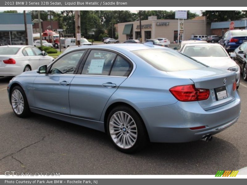 Liquid Blue Metallic / Saddle Brown 2013 BMW 3 Series 328i Sedan