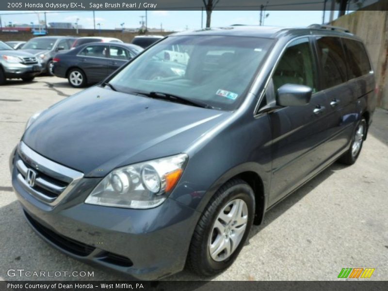 Sage Brush Pearl / Gray 2005 Honda Odyssey EX-L
