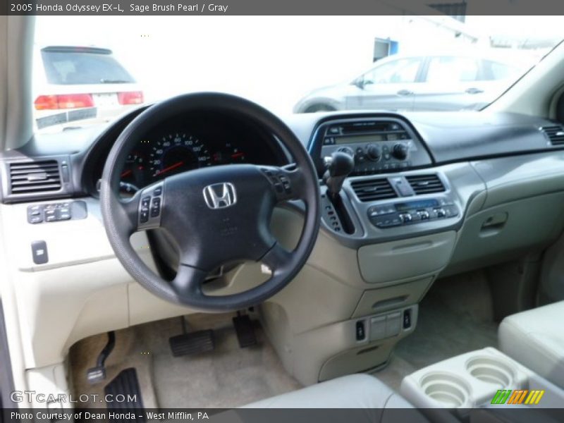 Sage Brush Pearl / Gray 2005 Honda Odyssey EX-L