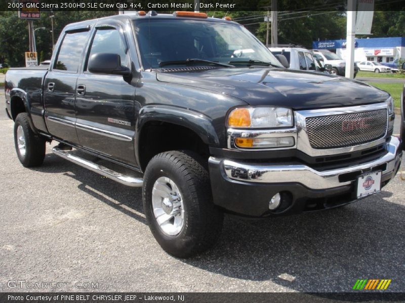 Carbon Metallic / Dark Pewter 2005 GMC Sierra 2500HD SLE Crew Cab 4x4