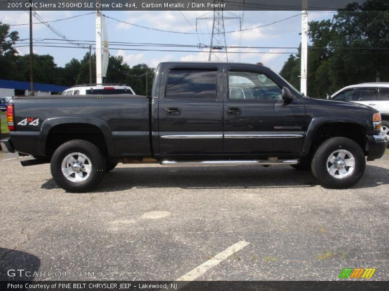Carbon Metallic / Dark Pewter 2005 GMC Sierra 2500HD SLE Crew Cab 4x4