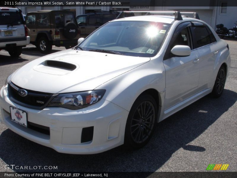 Satin White Pearl / Carbon Black 2011 Subaru Impreza WRX Sedan