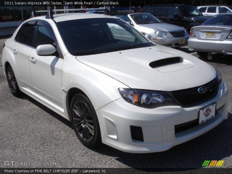 Satin White Pearl / Carbon Black 2011 Subaru Impreza WRX Sedan
