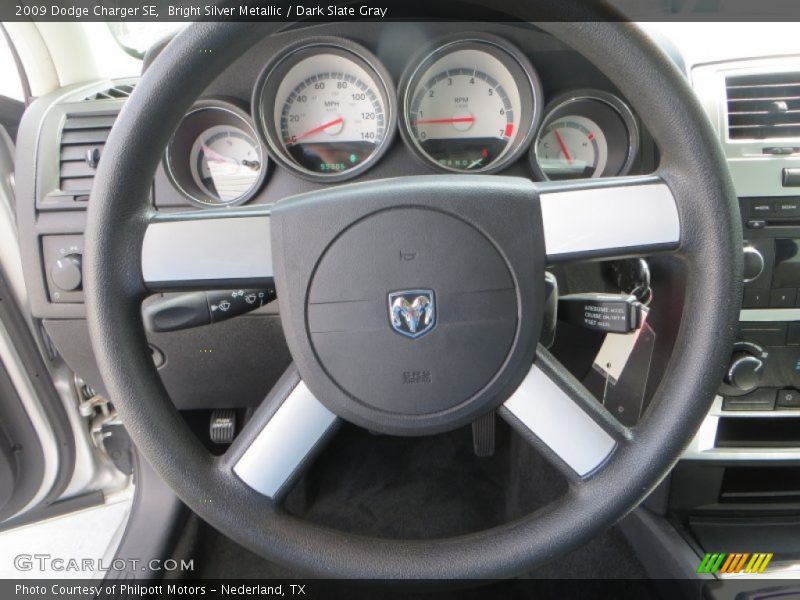 Bright Silver Metallic / Dark Slate Gray 2009 Dodge Charger SE