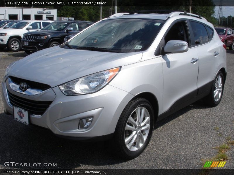 Diamond Silver / Black 2012 Hyundai Tucson Limited AWD