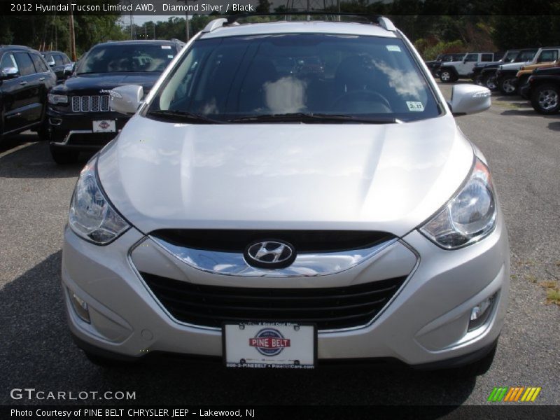 Diamond Silver / Black 2012 Hyundai Tucson Limited AWD