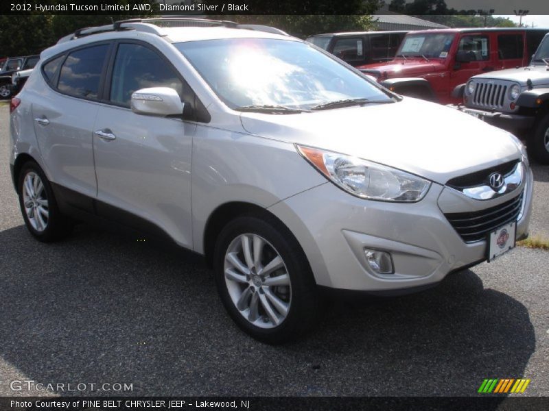 Diamond Silver / Black 2012 Hyundai Tucson Limited AWD