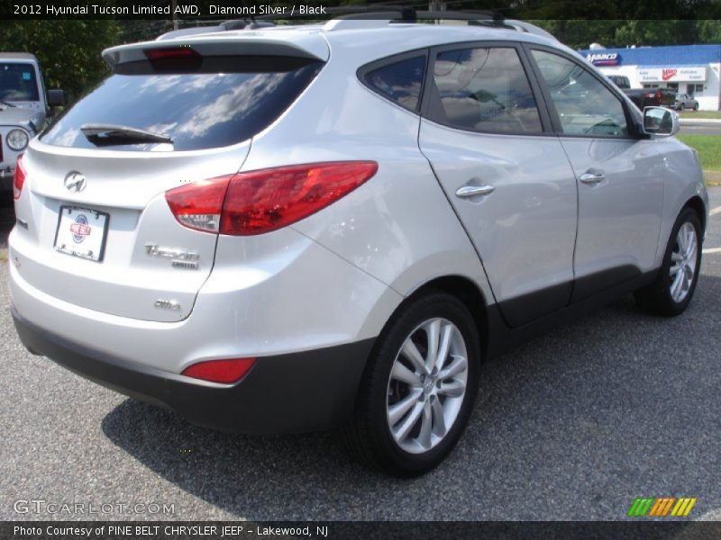 Diamond Silver / Black 2012 Hyundai Tucson Limited AWD