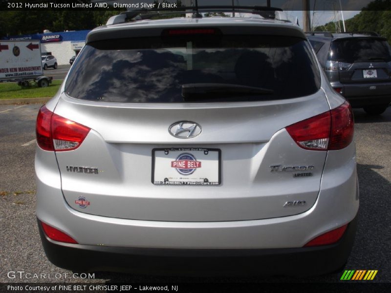 Diamond Silver / Black 2012 Hyundai Tucson Limited AWD