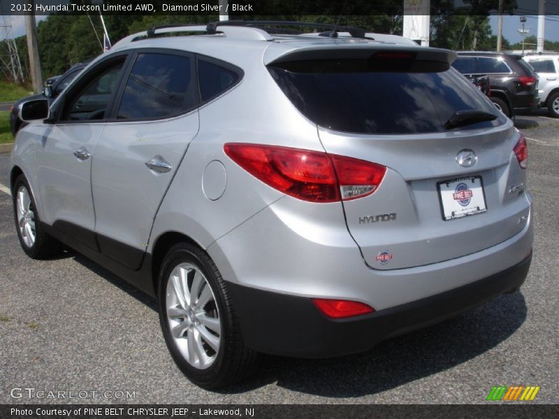 Diamond Silver / Black 2012 Hyundai Tucson Limited AWD