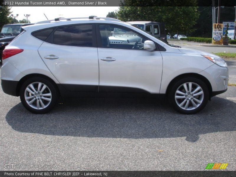 Diamond Silver / Black 2012 Hyundai Tucson Limited AWD