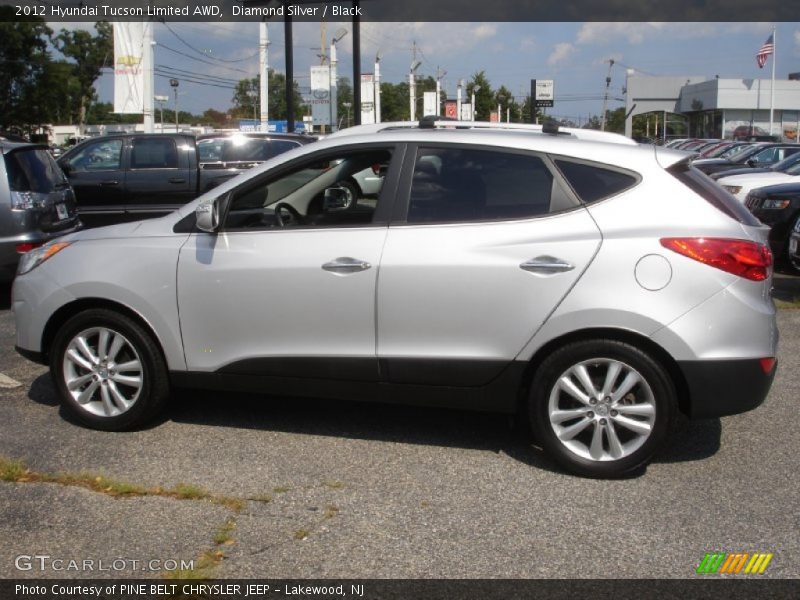 Diamond Silver / Black 2012 Hyundai Tucson Limited AWD