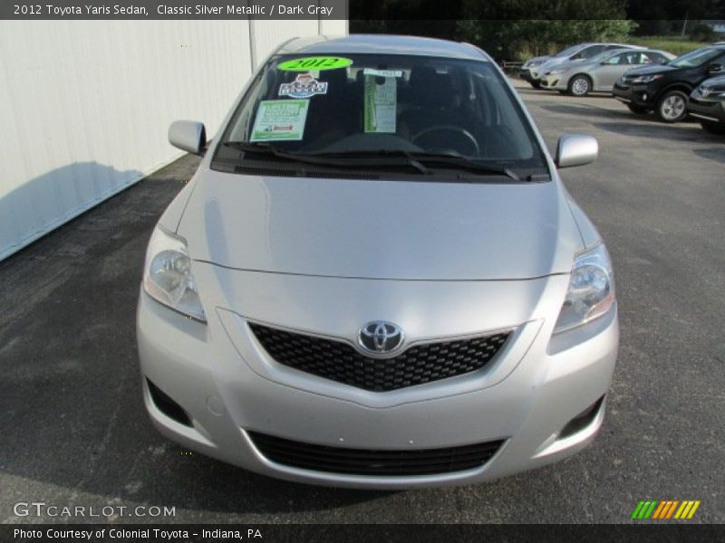 Classic Silver Metallic / Dark Gray 2012 Toyota Yaris Sedan