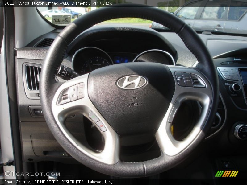 Diamond Silver / Black 2012 Hyundai Tucson Limited AWD