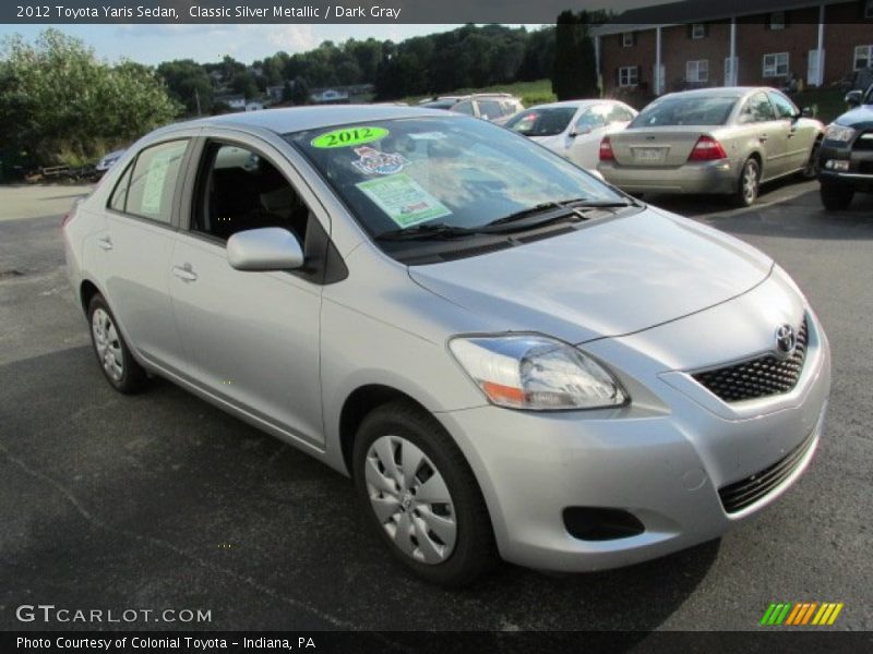 Classic Silver Metallic / Dark Gray 2012 Toyota Yaris Sedan