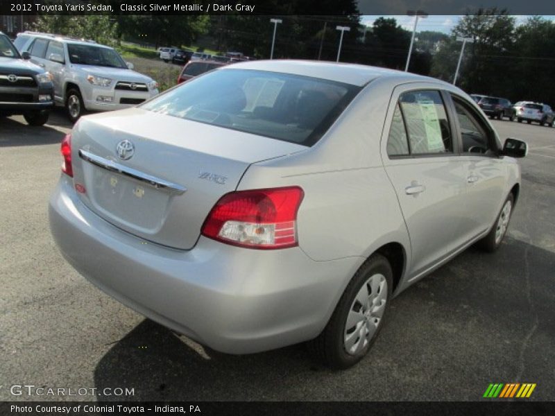 Classic Silver Metallic / Dark Gray 2012 Toyota Yaris Sedan