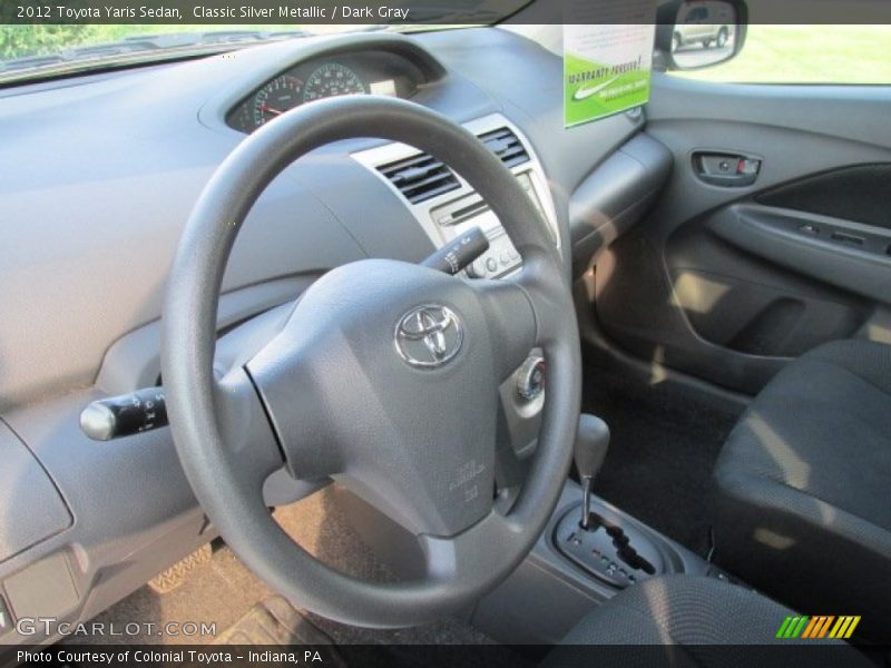 Classic Silver Metallic / Dark Gray 2012 Toyota Yaris Sedan