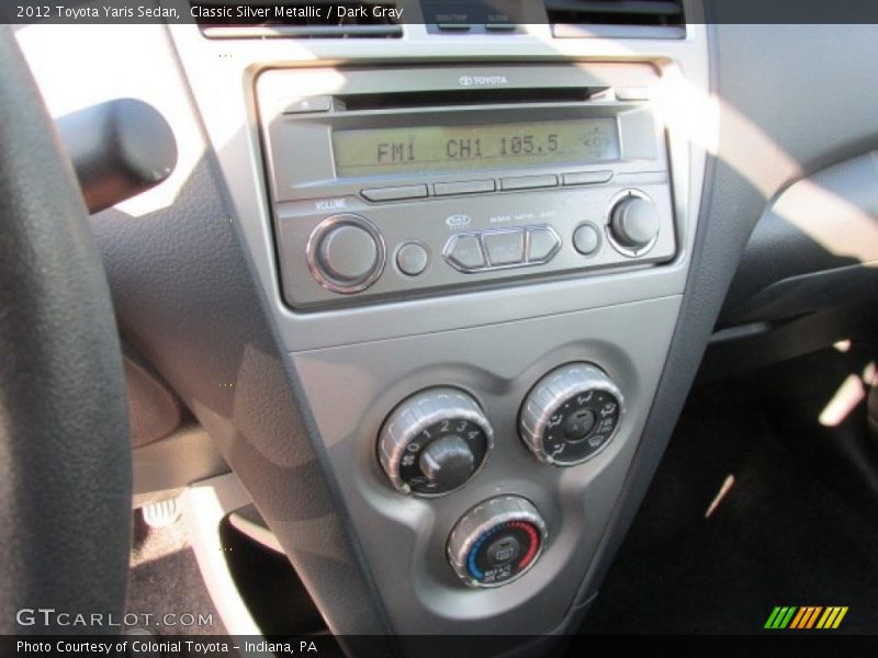 Classic Silver Metallic / Dark Gray 2012 Toyota Yaris Sedan