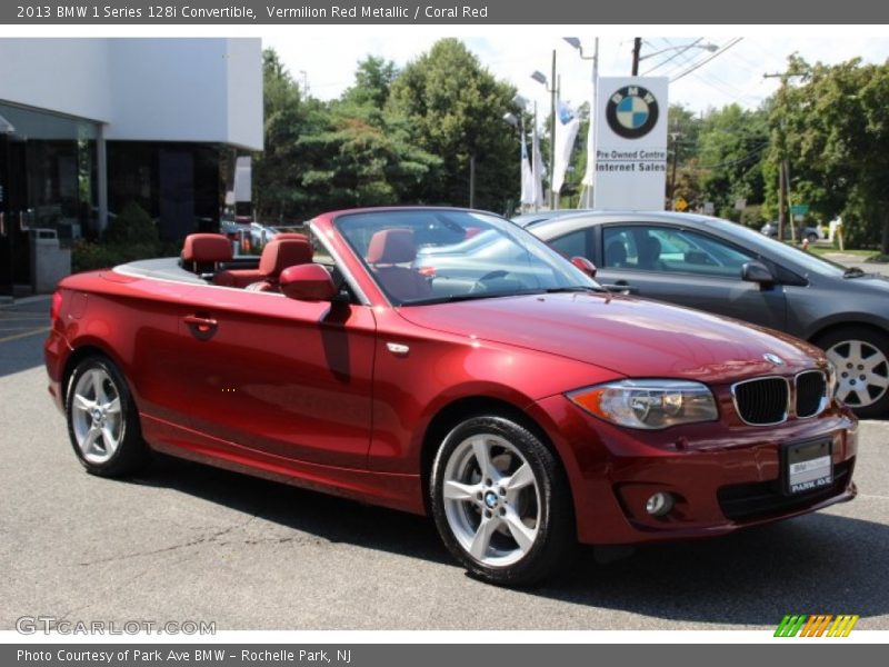 Vermilion Red Metallic / Coral Red 2013 BMW 1 Series 128i Convertible