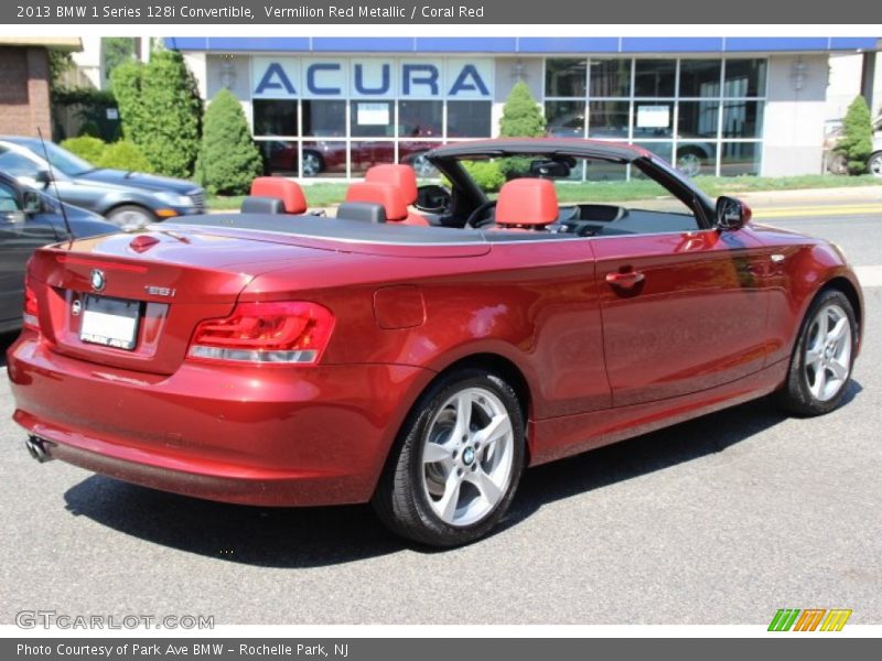 Vermilion Red Metallic / Coral Red 2013 BMW 1 Series 128i Convertible