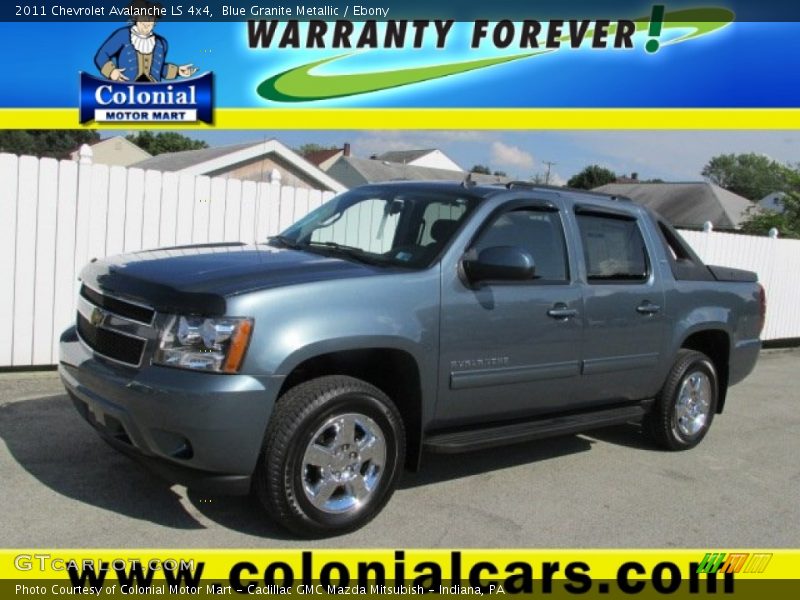 Blue Granite Metallic / Ebony 2011 Chevrolet Avalanche LS 4x4