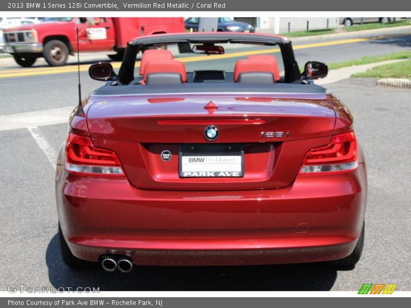 Vermilion Red Metallic / Coral Red 2013 BMW 1 Series 128i Convertible