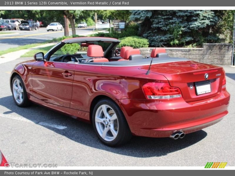 Vermilion Red Metallic / Coral Red 2013 BMW 1 Series 128i Convertible