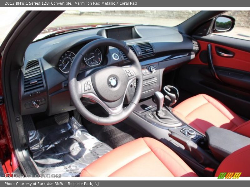 Vermilion Red Metallic / Coral Red 2013 BMW 1 Series 128i Convertible