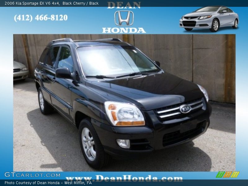 Black Cherry / Black 2006 Kia Sportage EX V6 4x4