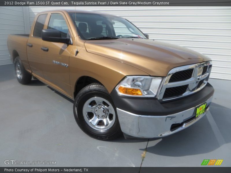 Tequila Sunrise Pearl / Dark Slate Gray/Medium Graystone 2012 Dodge Ram 1500 ST Quad Cab